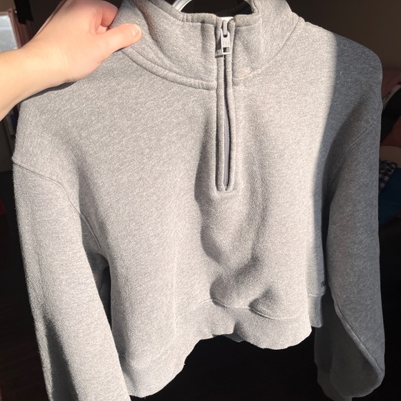 TNA Sweaters - TNA Crop Half-Zip Cozy Sweat Fleece